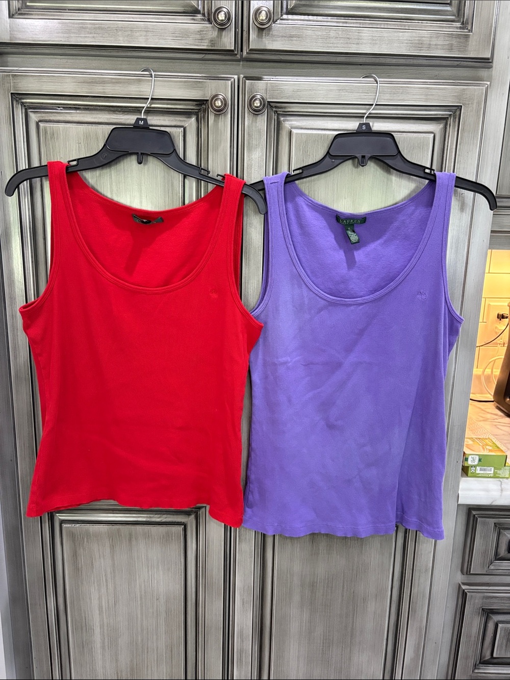 Ralph Lauren Red and Lavender Tank Tops - Scoop Neck Set
